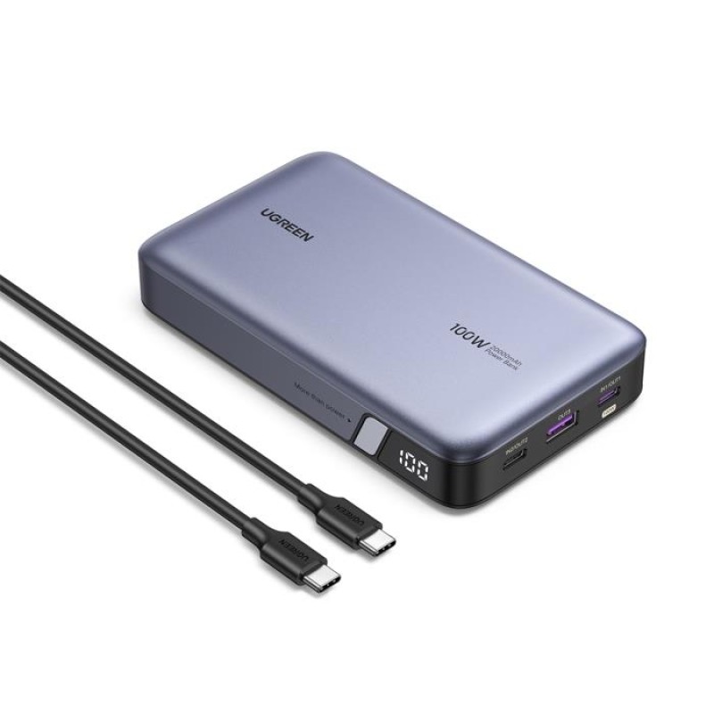 Power Bank 20000mAh PD 100W UGREEN PB720 25188 3 Θέσεων, με καλώδιο USB-C 140W