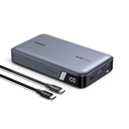 Power Bank 20000mAh PD 100W UGREEN PB720 25188 3 Θέσεων, με καλώδιο USB-C 140W