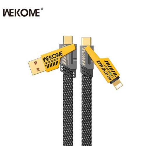 Καλώδιο Φόρτισης WK WDC-25 4 σε 1 PD 65W 1.2m Κίτρινο