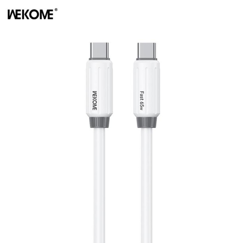 Καλώδιο Φόρτισης WK WDC-28 USB-C σε USB-C PD 65W 1m Λευκό