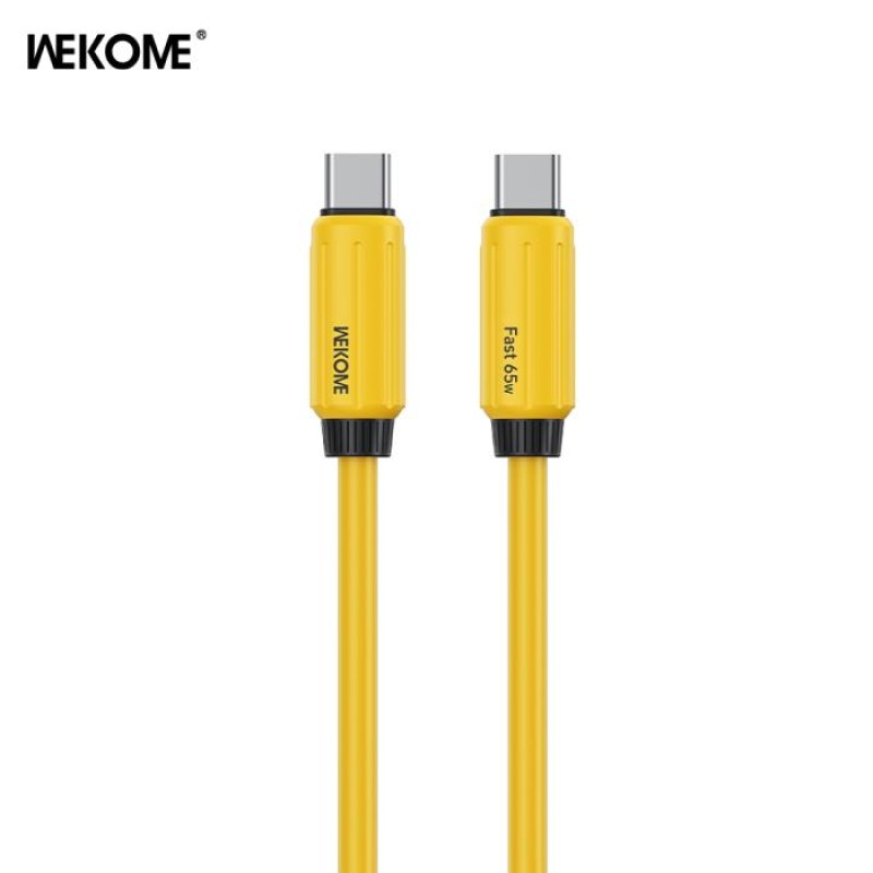 Καλώδιο Φόρτισης WK WDC-28 USB-C σε USB-C PD 65W 1m Κίτρινο