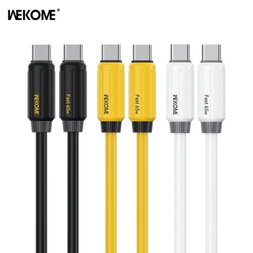 Καλώδιο Φόρτισης WK WDC-28 USB-C σε USB-C PD 65W 1m Κίτρινο