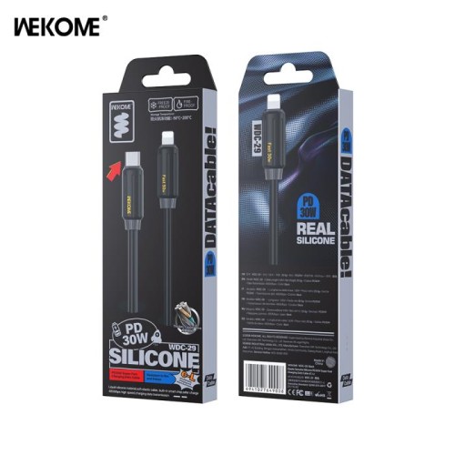 Καλώδιο Φόρτισης WK WDC-29 USB-C σε Lightning PD 30W 1m Μαύρο