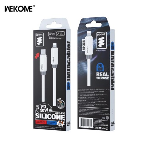 Καλώδιο Φόρτισης WK WDC-29 USB-C σε Lightning PD 30W 1m Λευκό