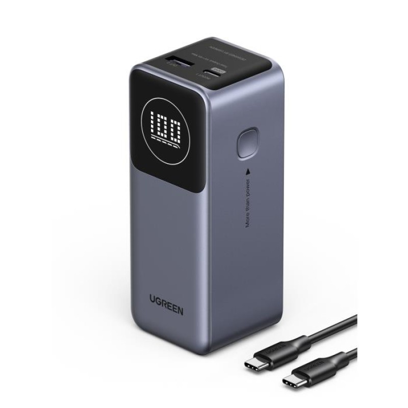 Power Bank 12000mAh PD 100W UGREEN PB724 35526B 3 θέσεων,με καλώδιο USB-C 240W