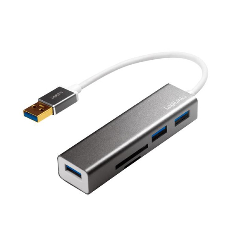 USB 3.0 Hub 3 θέσεων LogiLink UA0306, με Card Reader