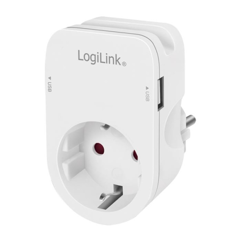 Πρίζα Ασφαλείας LogiLink PA0247 με 2 Θύρες USB