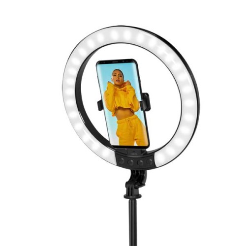 Ring Light 25 cm LogiLink AA0156, με Selfie Stick/Τρίποδο και Τηλεχειριστήριο για Smartphone
