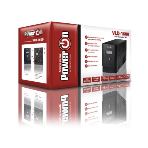 UPS Power On VLD-1600 Line Interactive 1600VA, με οθόνη