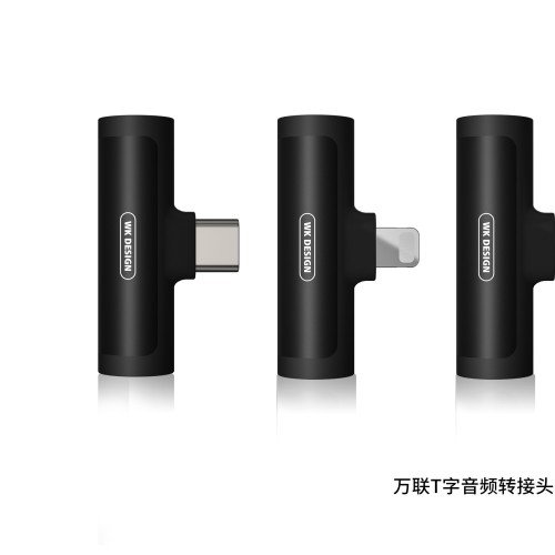 Αντάπτορας WK WDC-094i Lightning σε 2 Θύρες 3,5mm/F Μαύρο