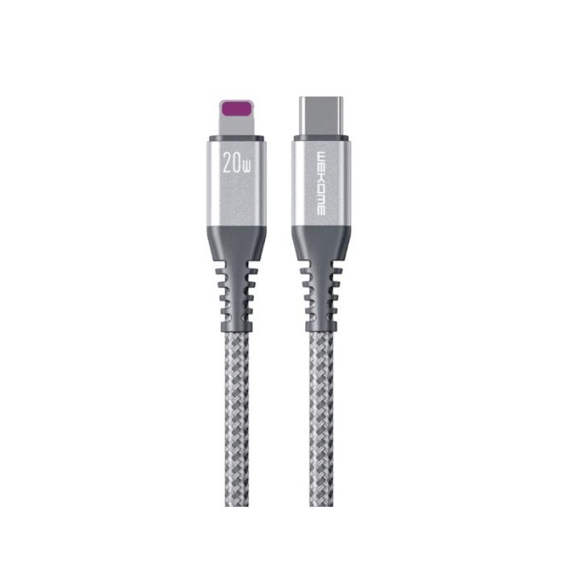 Καλώδιο Φόρτισης WK WDC-171 USB-C σε Lightning PD 20W 1m Ασημί
