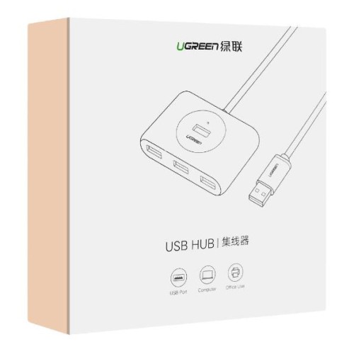 USB 3.0 Hub 4 Θέσεων UGREEN CR113 20291 Μαύρο