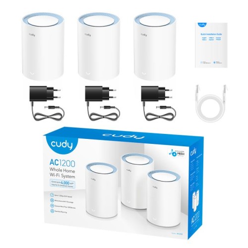 Mesh Cudy M1200 Wi-Fi AC1200 (3-Pack)