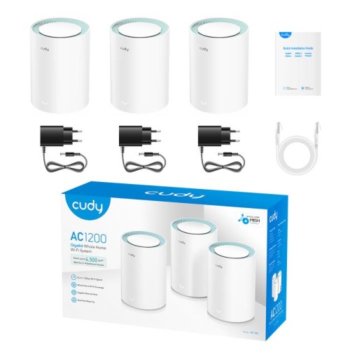 Mesh Cudy M1300 Wi-Fi AC1200 Gigabit (3-Pack)