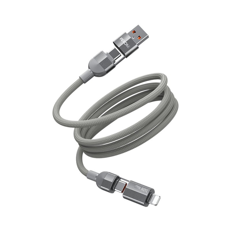 Καλώδιο Φόρτισης WK WDC-48 4 σε 1 PD 240W 1m Γκρι
