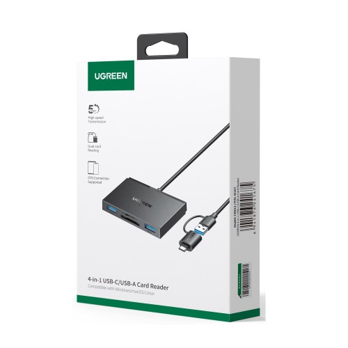 Card Reader USB-C/USB UGREEN CM812 45167 SD/TF Γκρί