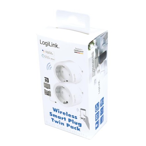Smart Πρίζα Wi-Fi LogiLink PA0200, 2 τεμ