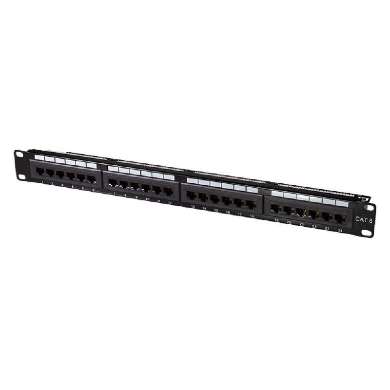 Patch Panel CAT6 24 Θέσεων 1U Logilink NP0004A LSA strips