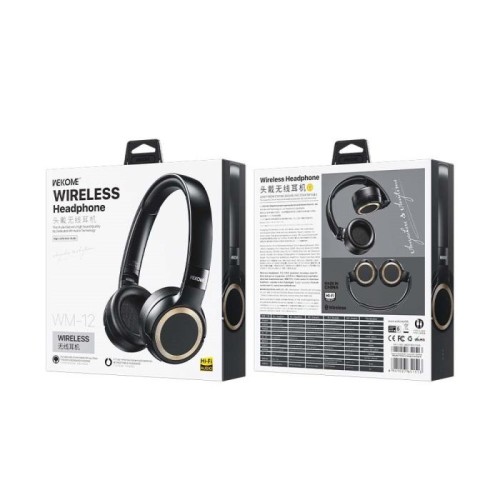 Ακουστικά Κεφαλής BT WK WM-12 Μαύρo