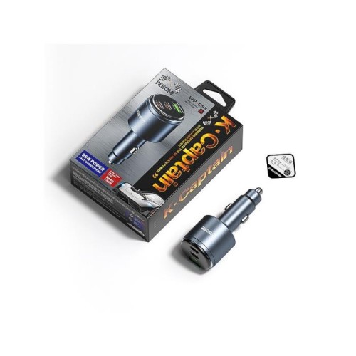 Φορτιστής Αυτοκινήτου 95W WK WP-C58 3 Θέσεων Μπλέ