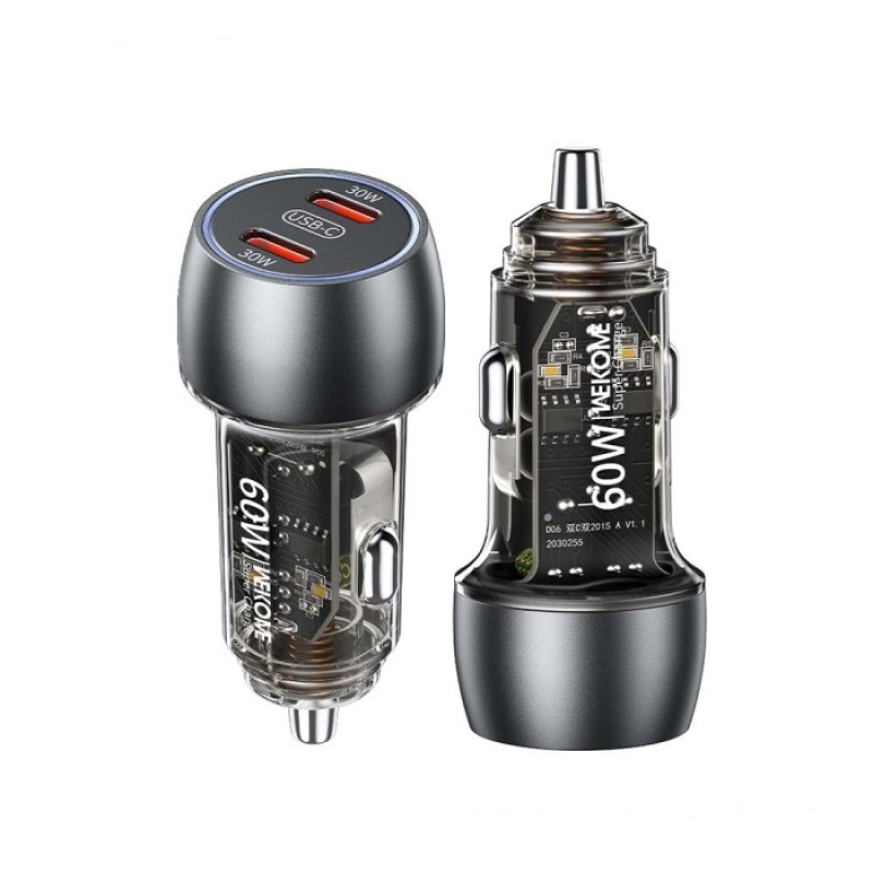 Φορτιστής Αυτοκινήτου 60W WK WP-C54 2 Θέσεων Μαύρο