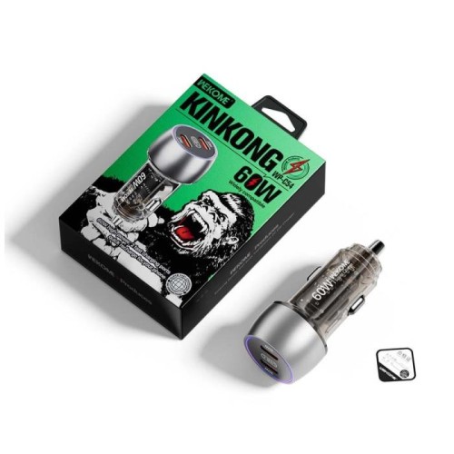 Φορτιστής Αυτοκινήτου 60W WK WP-C54 2 Θέσεων Μαύρο