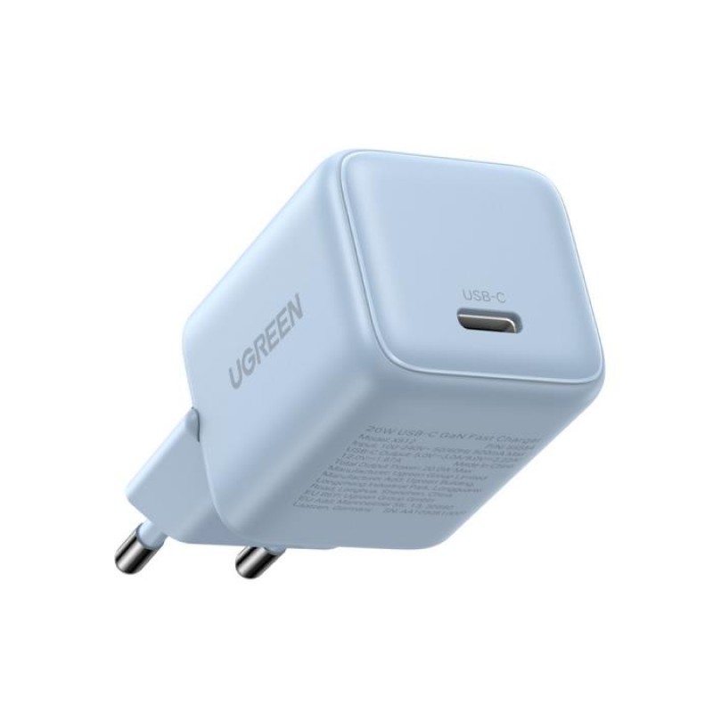 Φορτιστής Σπιτιού GaN PD 20W UGREEN X512 55555 1 Θέσης Μπλέ