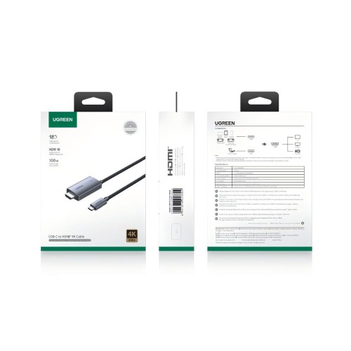 Καλώδιο USB-C σε HDMI M/M 4K/60Hz UGREEN CM675 55330 2m Γκρι