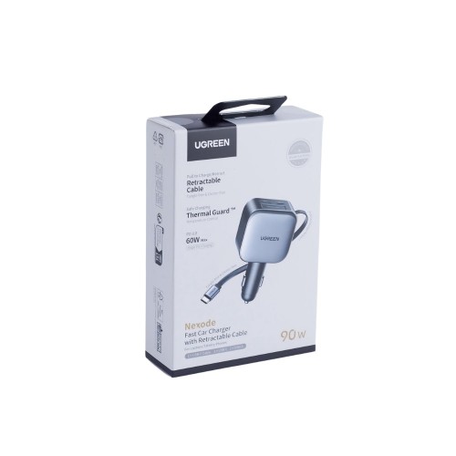 Φορτιστής Αυτοκινήτου 60W UGREEN EC602 55212B 2 Θέσεων,με καλώδιο USB-C 30W Γκρί