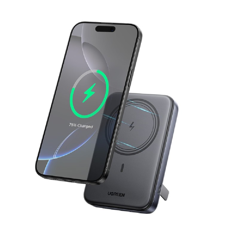 Power Bank 10000mAh PD 20W UGREEN PB562 55140, με Ασύρματη Φόρτιση Magnetic, 1 Θέσης Μαύρο