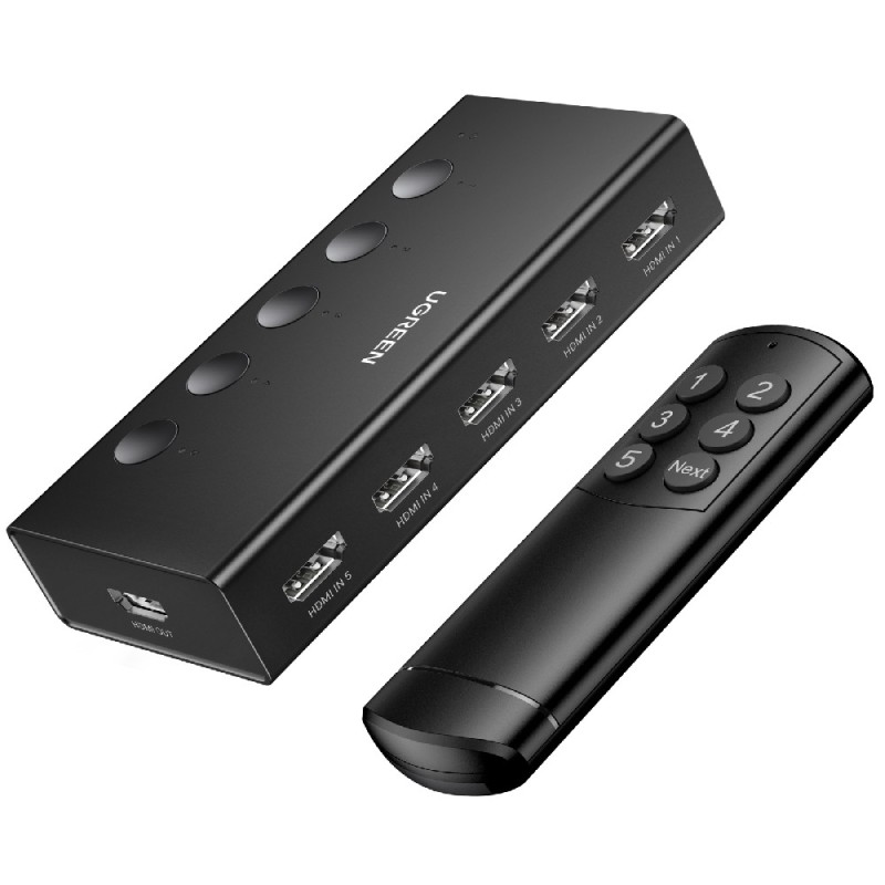 HDMI Switch 5 θέσεων 4K/60Hz UGREEN CM568 90512, με USB-C τροφοδοσία