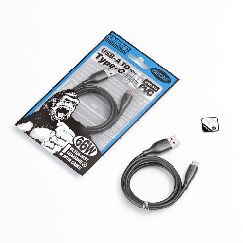 Καλώδιο Φόρτισης WK WDC-67a USB σε USB-C PD 66W 1m Μαύρο