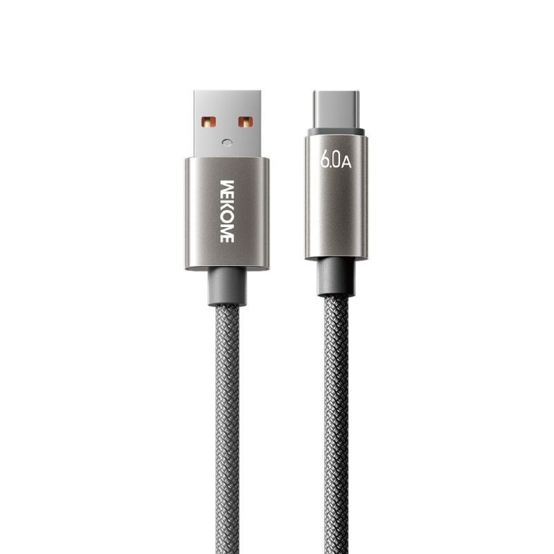 Καλώδιο Φόρτισης WK WDC-63a USB σε USB-C PD 66W 1.2m Γκρι