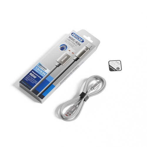 Καλώδιο Φόρτισης WK WDC-63a USB σε USB-C PD 66W 1.2m Γκρι