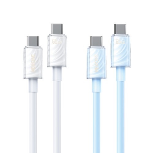 Καλώδιο Φόρτισης WK WDC-74 USB-C σε USB-C PD 65W 1.2m Μπλέ