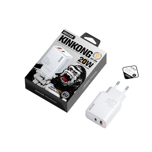 Φορτιστής Σπιτιού PD 20W WK WP-U60 2 Θέσεων Λευκό