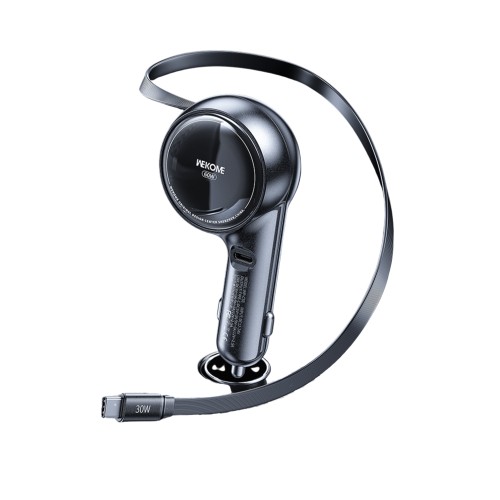 Φορτιστής Αυτοκινήτου 60W WK WP-C50 1 Θέσης, με καλώδιο USB-C 30W Μαύρο