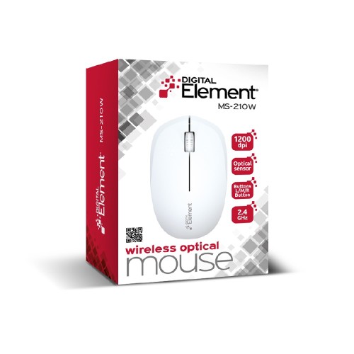 Ασύρματο Ποντίκι 2.4 GHz Element MS-210W Λευκό
