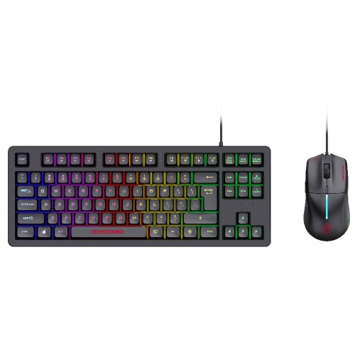 Ενσύρματο Πληκτρολόγιο & Ποντίκι Gaming RGB Zeroground KB-2300GUMS SOKI v3.0