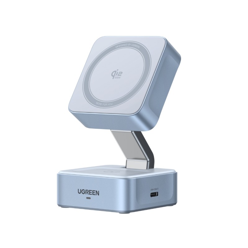 Φορτιστής Σπιτιού 25W Qi2 UGREEN W752 55960B με Ασύρματη Φόρτιση Magnetic Γκρι