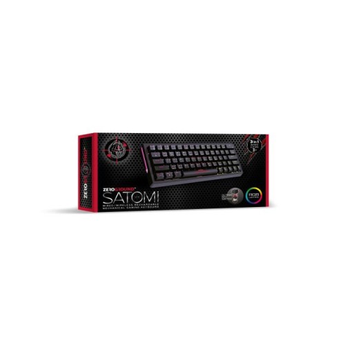 Ασύρματο/Ενσύρματο Πληκτρολόγιο RGB Zeroground KB-3700G SATOMI v2.0