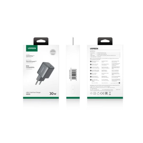 Φορτιστής Σπιτιού GaN PD 30W UGREEN X513 65007 1 Θέσης Μαύρο