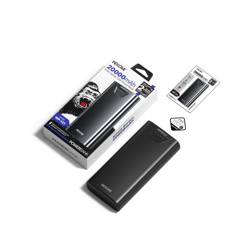 Power Bank 20000mAh 12W WK WP-121 2 Θέσεων Μαύρο