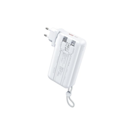 Power Bank 20000mAh PD 22,5W WK WP-119 2 Θέσεων, με καλώδιο Lighting/USB-C Λευκό