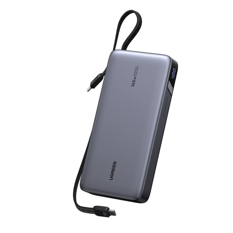 Power Bank 25000mAh PD 165W UGREEN PB552 55995B 2 Θέσεων, με 2 καλώδια USB-C Γκρι