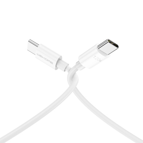 Καλώδιο Φόρτισης WK WDC-175 USB-C σε USB-C PD 120W 1.2m Λευκό
