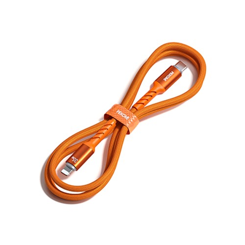 Καλώδιο Φόρτισης με LED WK WDC-C15 USB-C to Lightning PD 35W 1.2m Πορτοκαλί