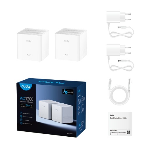 Mesh Cudy M1200 v2.0 Wi-Fi AC1200 (2-Pack)