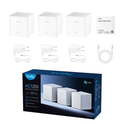 Mesh Cudy M1200 v2.0 Wi-Fi AC1200 (3-Pack)