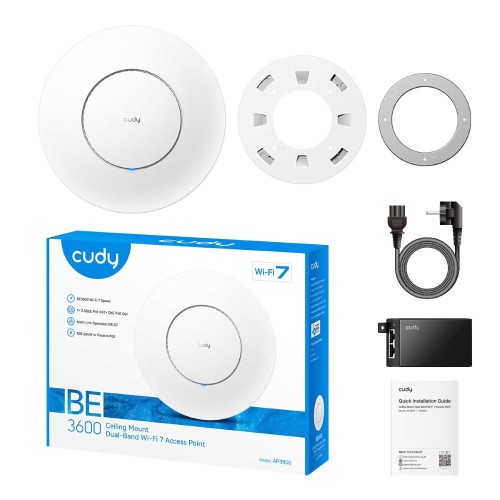 Access Point PoE Cudy AP3600_P BE3600 Gigabit, με PoE Injector